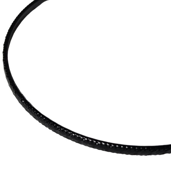 Retro Black Textured Metal Bangle Bracelet 80s 90s Gothic Fashion Jewelry - Picture 2 of 3